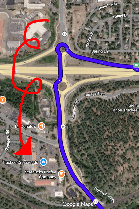 H-89 round a bouts on Google Maps.