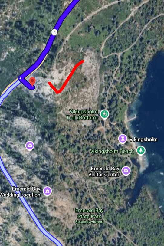 Emerald Bay Lookout on Google Maps.