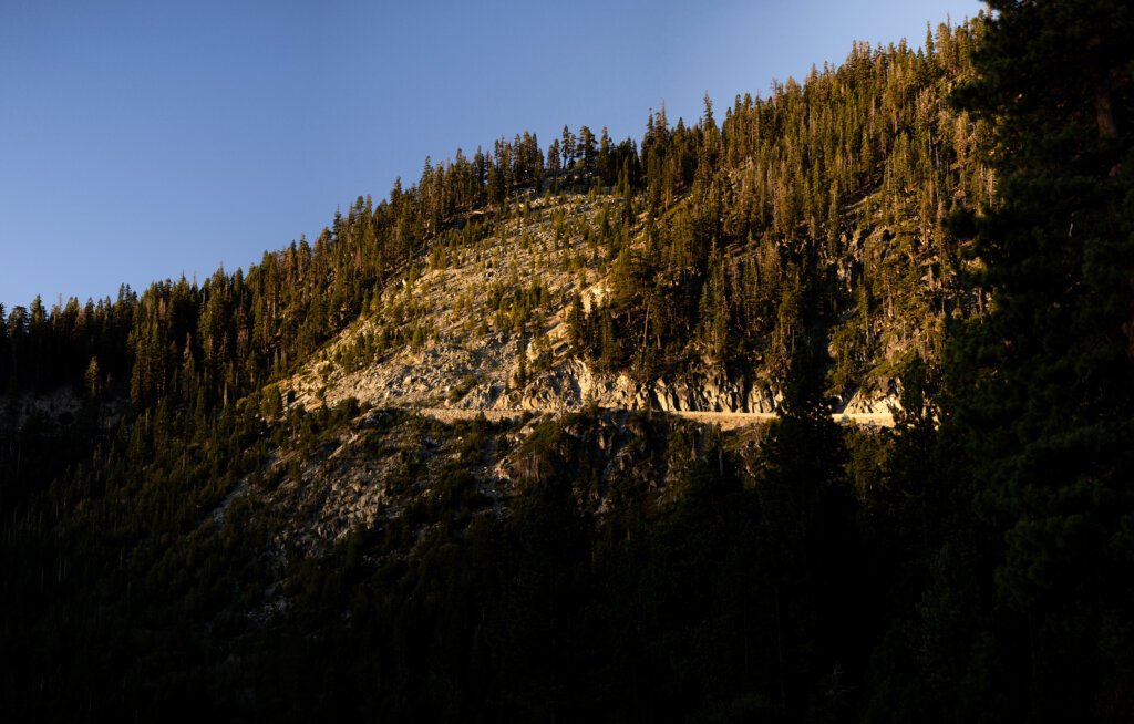 A picture of the Sun on an East facing slope.